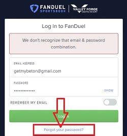 Log in to FanDuel .